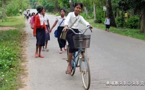 中国捐赠爱心单车，柬乡村学生：它给我带来了新希望！